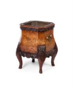 A DUTCH WALNUT AND BURR WALNUT THEESTOOF