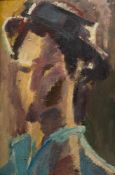 λ MARIO DUBSKY (BRITISH 1939-1985), PORTRAIT OF A MAN IN A HAT