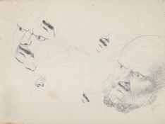 GEORGE ROMNEY (BRITISH 1734-1802), STUDY FOR KING LEAR (RECTO); STUDY OF CORDELIA AWAKENING THE KING