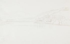 EDWARD LEAR (BRITISH 1812 - 1888), LAKE LAWERTZ [sic]