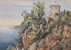 EDWARD WILLIAM COOKE (BRITISH 1811 - 1880), OPUNTIA (PRICKLY PEAR CACTUS) ON THE WALLS