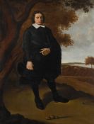 MONOGRAMMIST GD (17TH CENTURY), A PAIR OF PORTRAITS DEPICTING A MARRIED COUPLE IN A LANDSCAPE