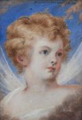 Y JUSTUS HILL (BRITISH 1845 - 1928), PORTRAIT MINIATURE OF A WINGED BOY
