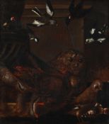 ITALIAN SCHOOL (17TH CENTURY), BIRDS RESTING NEAR AN URN