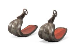 ‡ A pair of abumi [stirrups], Edo period