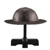‡ A russet iron jingasa [war hat] Momoyama, Edo period