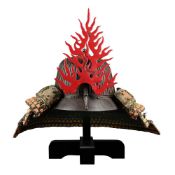 ‡ A suji-bachi [helmet with raised ridges] and mempo [face mask], Edo period