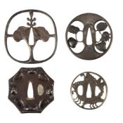 ‡ Four iron tsuba, Momoyama-Edo period