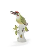 MEISSEN, A MODEL OF A GREEN WOODPECKER