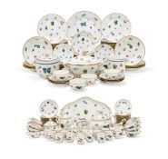 A RICHARD GINORI PORCELAIN 'PERUGIA' PATTERN PART DINNER AND BREAKFAST SERVICE