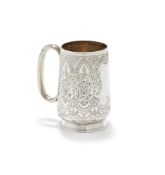 A VICTORIAN SILVER MUG