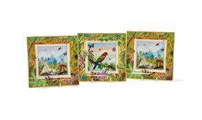 HAVILAND, ALAIN THOMAS 'LE BESTIAIRE', THREE LIMOGES POCHES VIDES