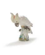 A MEISSEN MODEL OF A COCKATOO
