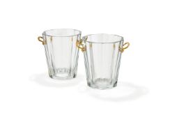 BACCARAT, MAXIM, A PAIR OF CLEAR GLASS CHAMPAGNE/ICE PAILS