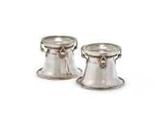 A PAIR OF VICTORIAN SILVER TRENCHER SALTS