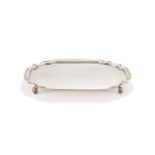 A SILVER SHAPED OBLONG TRAY