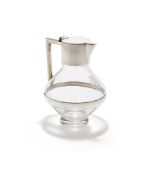 A VICTORIAN SILVER MOUNTED GLASS DECANTER