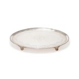 A GEORGE III SILVER OVAL TRAY