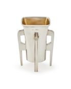 AN EDWARDIAN SILVER VASE