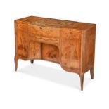 Y A FINE GEORGE III SATINWOOD, KINGWOOD AND SPECIMEN MARQUETRY SERPENTINE DRESSSING TABLE, CIRCA 177