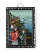 Y A CHINESE EXPORT REVERSE GLASS PAINTING, EARLY 20TH CENTURY