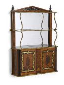 Y AN UNUSUAL CONTINENTAL CALAMANDER AND SATINWOOD HANGING CABINET, PROBABLY DUTCH, 19TH CENTURY