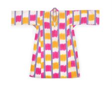 A SILK IKAT ROBE, UZBEKISTAN, EARLY 20TH CENTURY