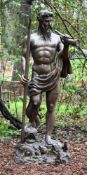 A MONUMENTAL BRONZE FOUNTAIN FIGURE OF NEPTUNE , MODERN
