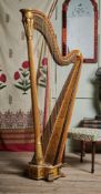 FREDERICK GROSJEAN, LONDON, A WILLIAM IV GRECIAN HARP, CIRCA 1835