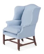 A GEORGE III MAHOGANY WING ARMCHAIR, CIRCA 1780