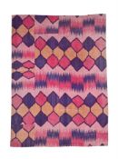 A SILK IKAT PANEL, UZBEKISTAN, CIRCA 1890