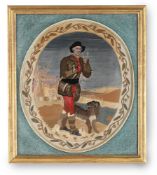A LATE GEORGE III SILKWORK EMBROIDERY PICTURE, CIRCA 1810-1830