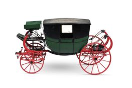A SCALE MODEL OF A HORSE DRAWN CARRIAGE, LATE 19TH OR EARLY 20TH CENTURY