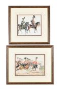 ENGLISH SCHOOL (19TH CENTURY), CAVALRYMEN OF THE 17TH LANCERS; CAVALRYMEN OF THE 10TH HUSSARS (2)