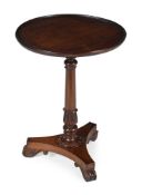 A WILLIAM IV MAHOGANY OCCASIONAL TABLE WITH DISHED TOP, IN THE MANNER OF GILLOWS, CIRCA 1835