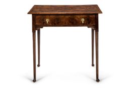 AN OYSTER VENEERED AND BEECH SIDE TABLE, INCORPORATING EARLY 18TH CENTURY AND LATER ELEMENTS