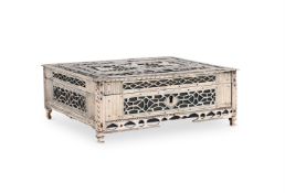 AN ARCHANGEL CARVED BONE BOX, MID 19TH CENTURY