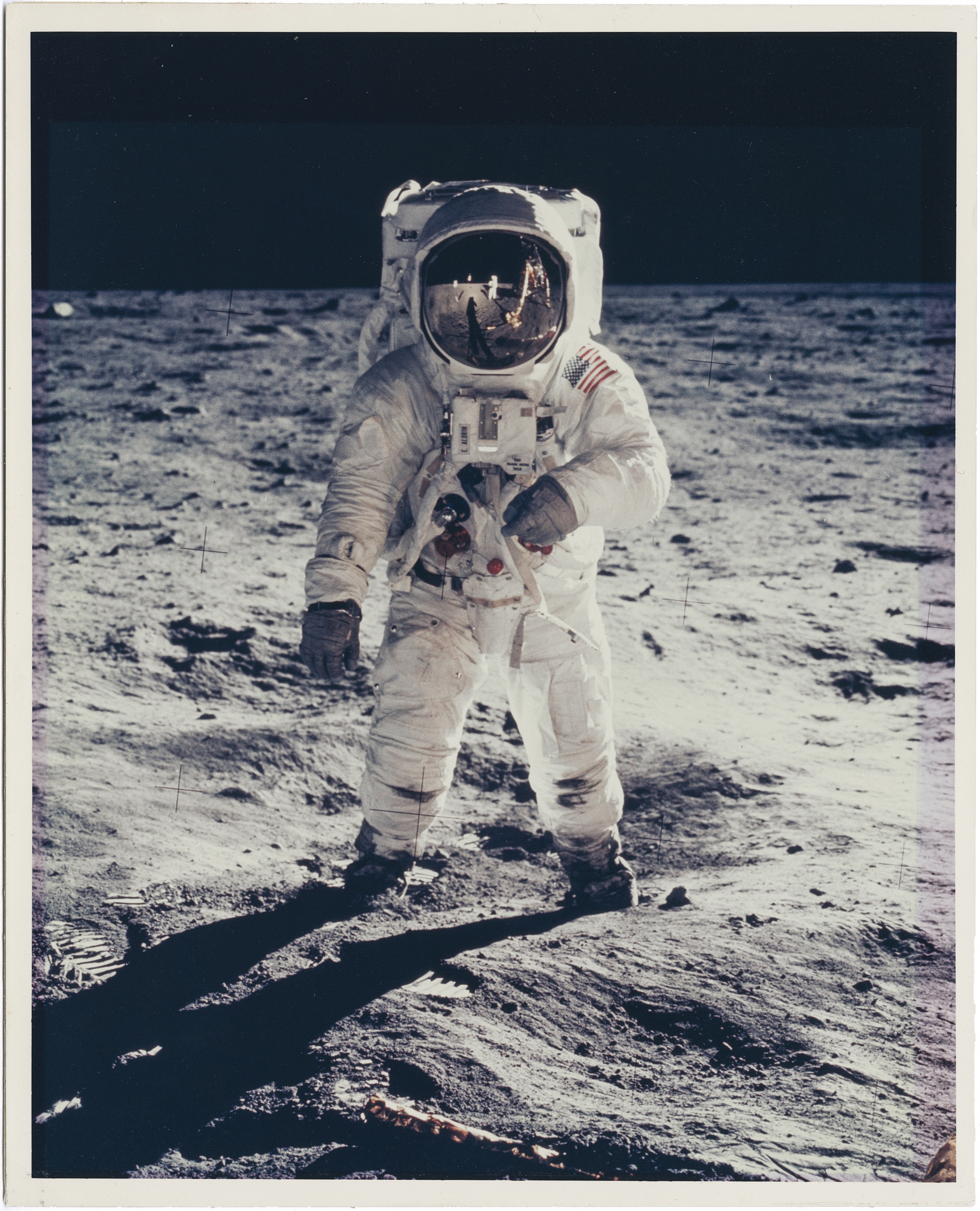 [Apollo 11] A MAN ON THE MOON: THE ICONIC "VISOR" PORTRAIT OF BUZZ ALDRIN