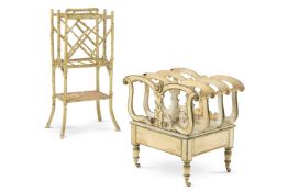 A REGENCY WHITE AND GREEN PAINTED CANTERBURY, EARLY 19TH CENTURY