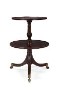 A GEORGE III TWO TIER DUMB WAITER, CIRCA 1780