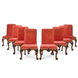 A SET OF EIGHT GEORGE II WALNUT DINING-CHAIRS, CIRCA 1730/40
