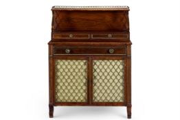 Y A REGENCY BRASS MOUNTED AND INLAID BRAZILIAN ROSEWOOD CHIFONNIER, CIRCA 1815