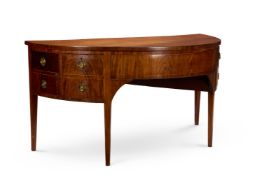 A GEORGE III DEMI-LUNE SIDEBOARD, LATE 18TH CENTURY