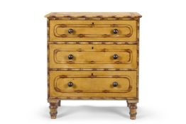 A REGENCY SIMULATED BAMBOO CHEST, EARLY 19TH CENTURY