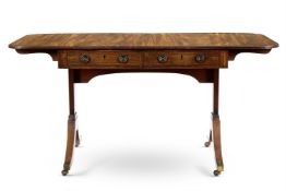 A LATE REGENCY MAHOGANY SOFA TABLE, CIRCA 1820