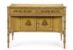 AN EARLY VICTORIAN SIMULATED BAMBOO WASH STAND, MID 19TH CENTURY