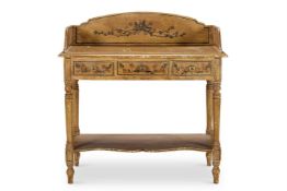 A VICTORIAN PAINTED PINE WASHSTAND, 19TH CENTURY