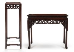 A CHINESE PADOUK TABLE, 19TH CENTURY