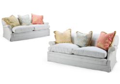 A PAIR OF HOWARD `INGLEBY' SOFAS, BY HOWARD CHAIRS LTD, LATE 20TH CENTURY