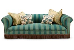 A LARGE CHESTERFIELD SOFA, LATE 20TH CENTURY